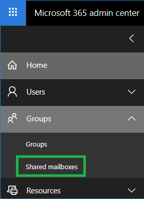 Select Shared mailboxes option