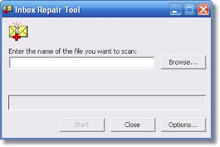 Click the icon of Scanpst.exe application