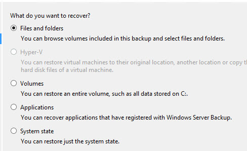 Click “Files and Folders”