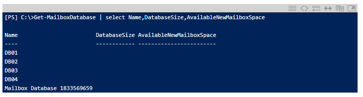 Run Get-MailboxDatabase which will bring two properties