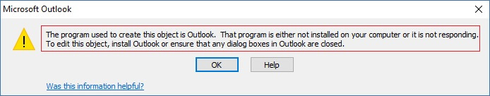 Не удается открыть вложения Outlook