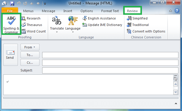 Spell Check In Outlook Email Not Working Spelol