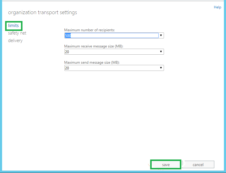 New page namely Organization transport settings will get open