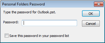 Unlocking password protected Outlook PST file