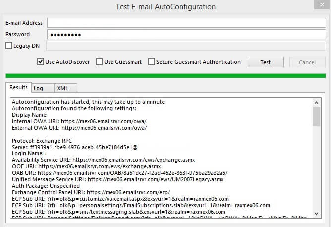 Status of Autodiscover is needed to know whether heathy or not