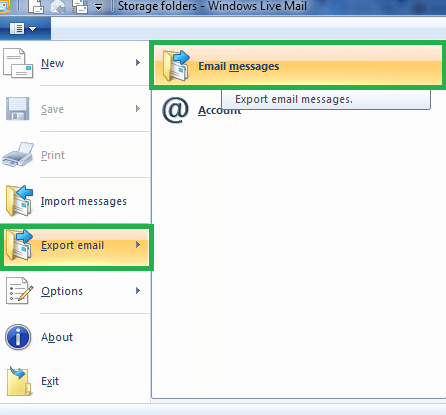 Windows Live Mail application