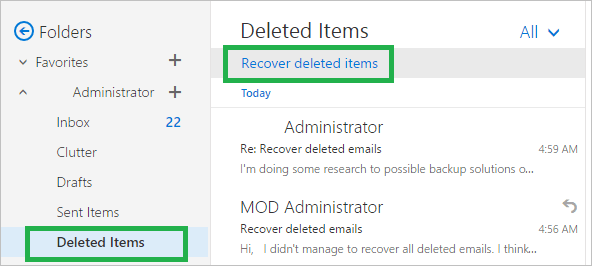 Find old emails in Office 365