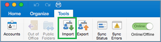 Click the Import option