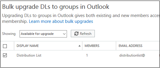 Select those distribution lists from your account
