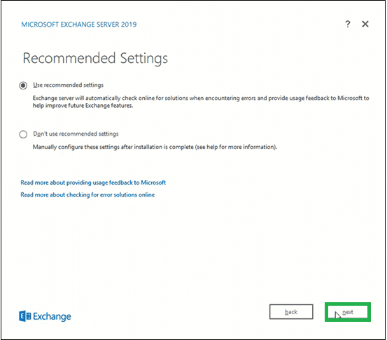 Recommendation Settings
