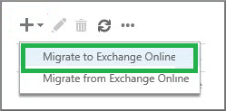 Select the option Migration to Exchange Online