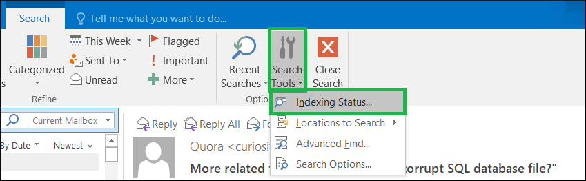 Go to Search Tools and click Indexing Status