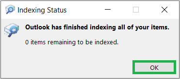 Check all the items that have been left from indexing