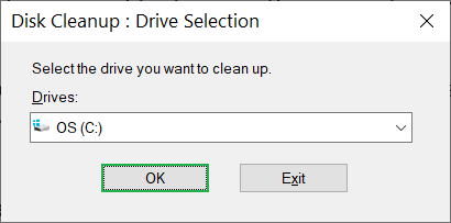 Type ‘disk cleanup’ and open it