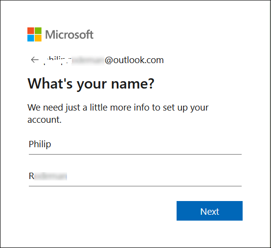 Provide the name of your account.