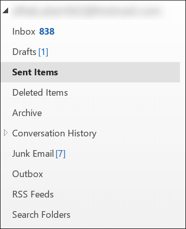 Sent Items folder