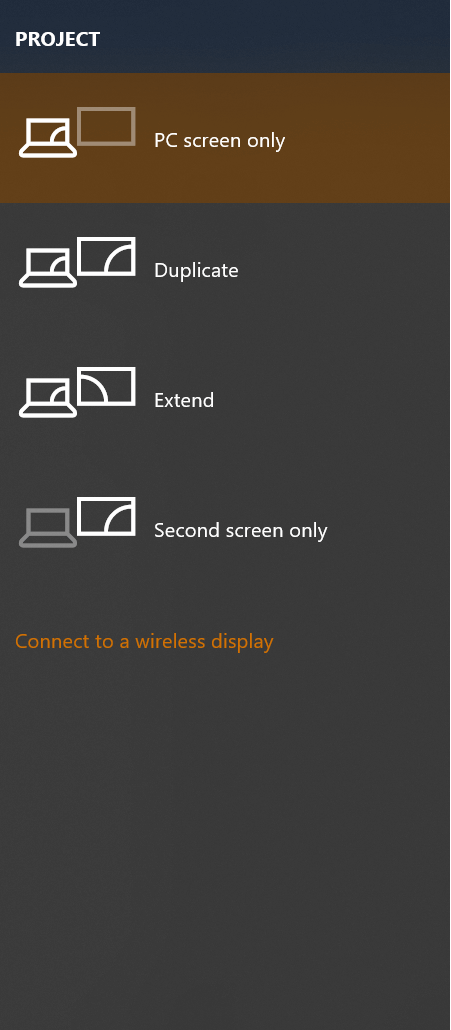 Set the best-suited display