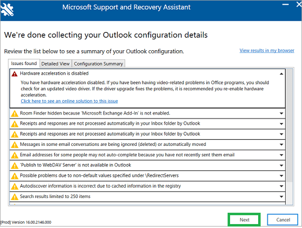 There are multiple issues found in the account