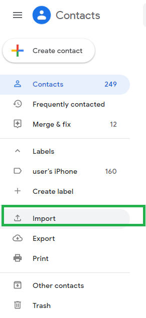 Import/Export feature to export Outlook contacts to a CSV