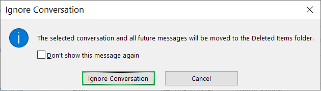 Ignoring Conversation