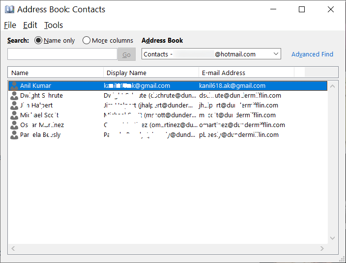 What is Address Book in Outlook?
