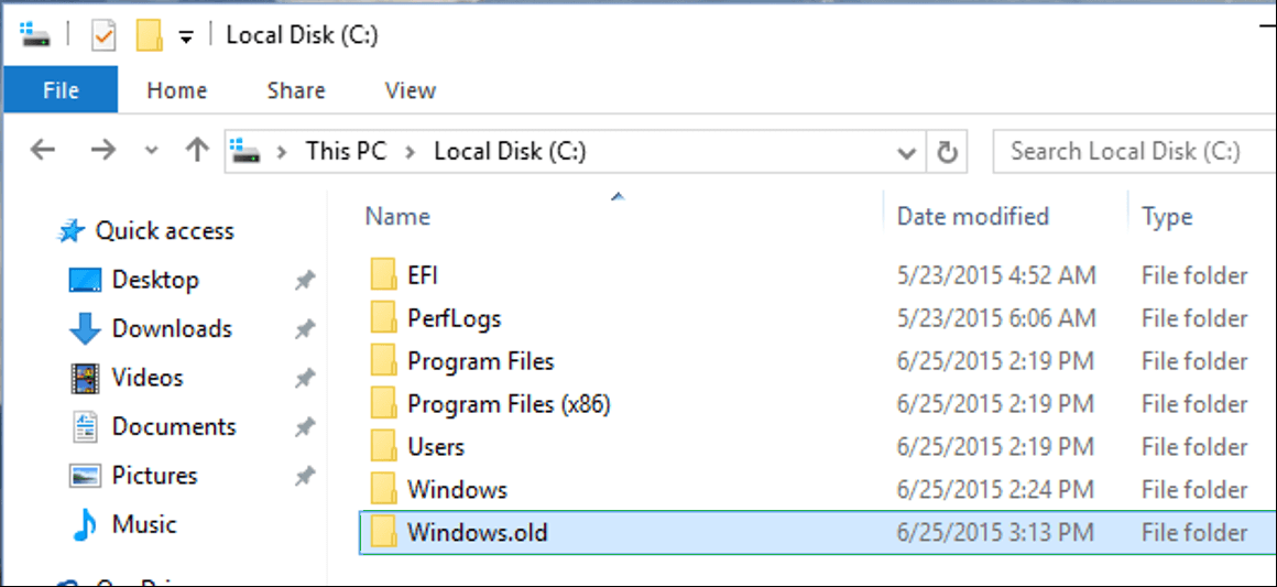 Recover PST data file from Windows.old folder