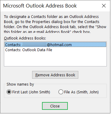 If an Address Book is present, then double-click on