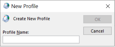 Click OK after writing the profile name
