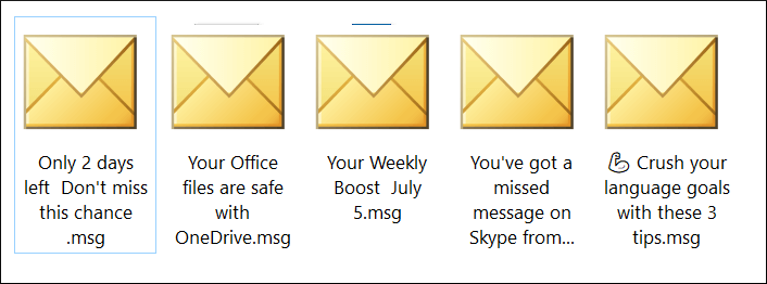 Save emails in MSG format