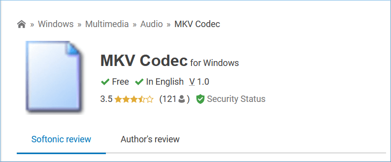 Download some MKV-supported codecs