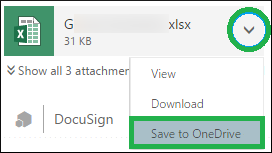 Save a single attachment in OneDrive