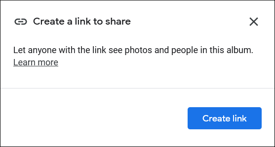 Click Create Link option