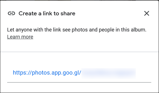 Access Photos in their account by inputting the link in the web browser