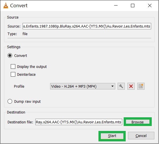 Save the new MP4 file after conversion