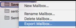 Нажмите «Экспорт почтового ящика», чтобы открыть новый ящик.