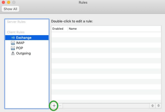 On the left pane select Exchange 