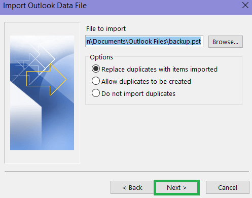 Browse to the file you downloaded into your system