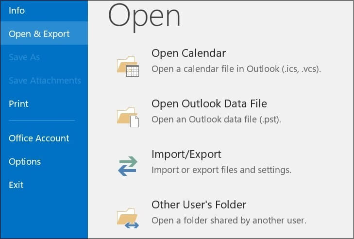 Click Import/Export