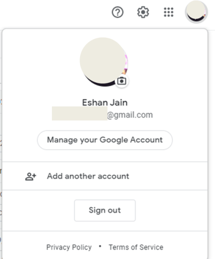 Click the Home Account in the upper-right corner of your account page