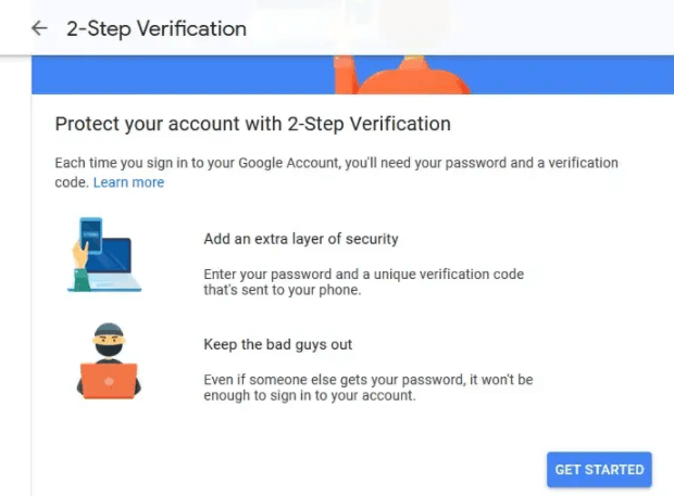 Appeared verification window