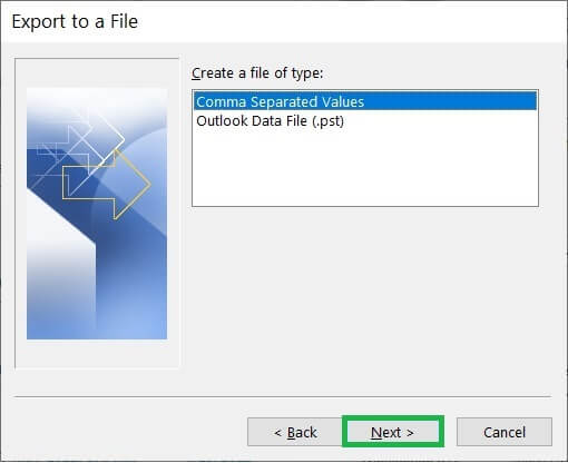 Choose Comma Separated Values
