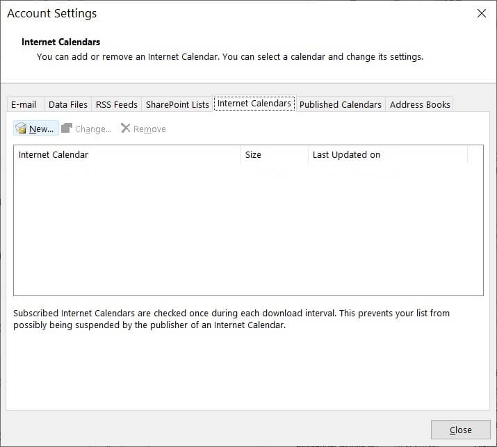 Account Settings wizard,