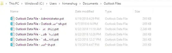 Copy Outlook file