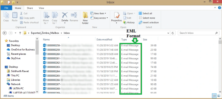 Check the file extension of unzipped files as Zimbra only