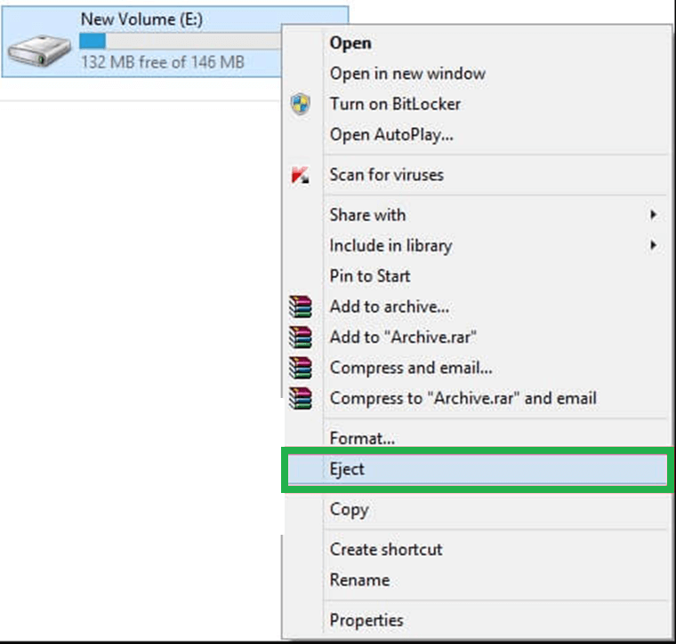 Choose Eject to unmount the VHD/VHDX file