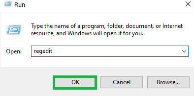 Open the registry editor type Regedit