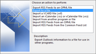 Navigate the Open & Export option