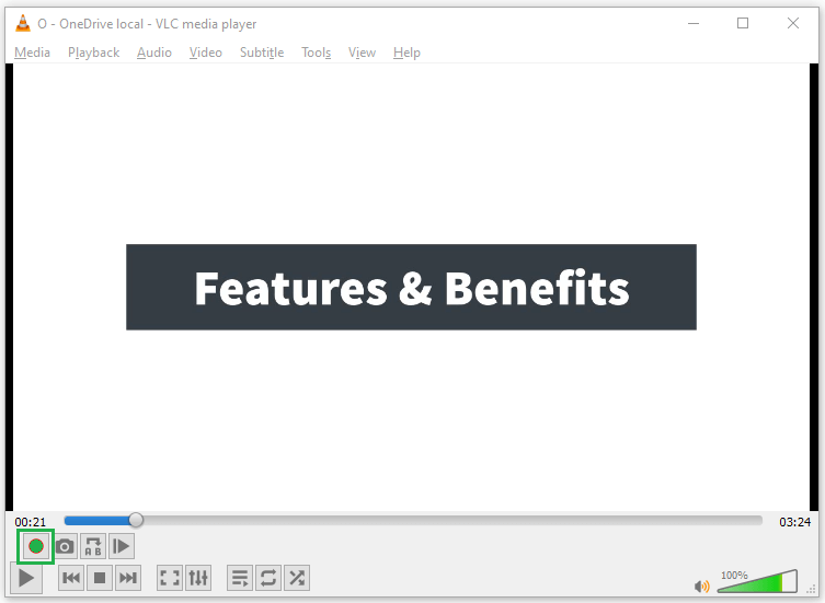 Click on the Recording icon to record