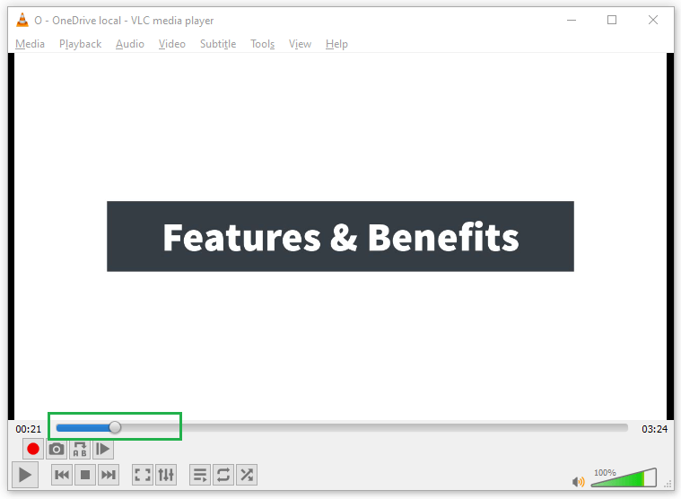 Play the video till the duration from which you need to split the video