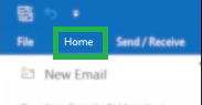 Switch to the Home tab